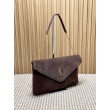 YSL Saint Laurent Cassandre Borse Imitazioni a busta grande con catena scamosciata marrone