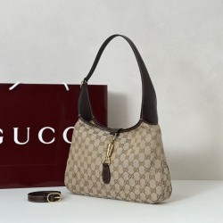 Replica Borsa a tracolla piccola Gucci Jackie Slim 863136/863137 Marrone Imitazioni Replica qualità specchio Borsa a tracolla piccola Gucci Jackie Slim 863136/863137 Marrone
