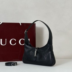 Replica Qualità superiore replica a tracolla piccola Gucci Jackie Slim 863136/863137 Nero Imitazioni Replica qualità specchio Qualità superiore replica a tracolla piccola Gucci Jackie Slim 863136/863137 Nero