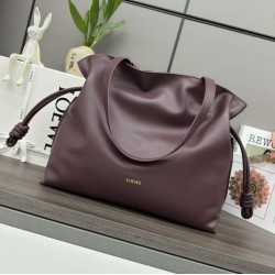 Replica qualità specchio Borsa a mano grande Loewe Flamenco  nappa Gendi Rosso