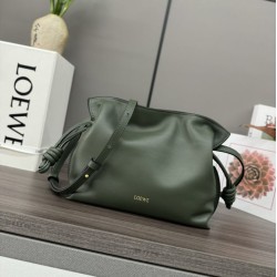 Replica qualità specchio Borsa a mano Mini Loewe Flamenco nappa verde