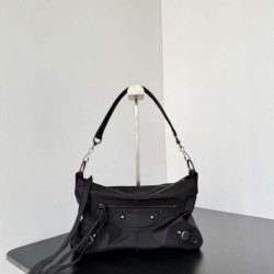 Replica qualità specchio Borse Firmate  a tracolla piccola Balenciaga Le City Moto nylon nera