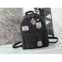 Zaino Dior Saddle Zip Dior Oblique jacquard nero