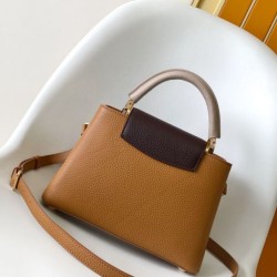 Replica Borse tote LV Taurillon Capucines BB M14176 Marrone Imitazioni Replica qualità specchio Borse tote LV Taurillon Capucines BB M14176 Marrone
