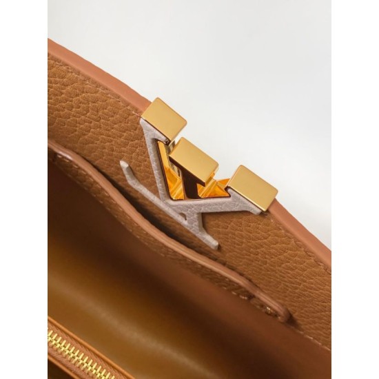 Replica Borse tote LV Taurillon Capucines BB M14176 Marrone Imitazioni Replica qualità specchio Borse tote LV Taurillon Capucines BB M14176 Marrone