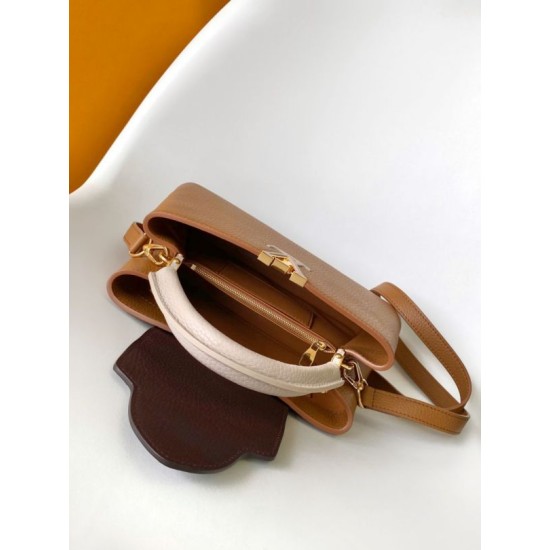 Replica Borse tote LV Taurillon Capucines BB M14176 Marrone Imitazioni Replica qualità specchio Borse tote LV Taurillon Capucines BB M14176 Marrone