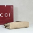 Borsa a tracolla Gucci media con motivo GG goffrato e catena 857622 scamosciata Beige