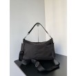 Borse Replica a tracolla media Balenciaga Le City Moto in nylon nero