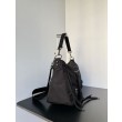 Borse Replica a tracolla media Balenciaga Le City Moto in nylon nero