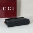 Qualità superiore replica a tracolla media Gucci GG rilievo con catena 857622 Nero