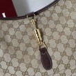 Borsa a tracolla piccola Gucci Jackie Slim 863136/863137 Marrone