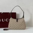 Borsa a tracolla piccola Gucci Jackie Slim 863136/863137 Marrone