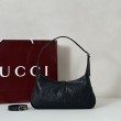 Qualità superiore replica a tracolla piccola Gucci Jackie Slim 863136/863137 Nero