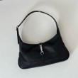 Qualità superiore replica a tracolla piccola Gucci Jackie Slim 863136/863137 Nero