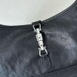 Qualità superiore replica a tracolla piccola Gucci Jackie Slim 863136/863137 Nero