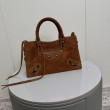Borsa Replica 1:1 tote Balenciaga Le City Medium scamosciata cammello