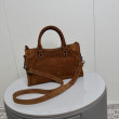 Borsa Replica 1:1 tote Balenciaga Le City Medium scamosciata cammello