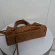Borsa Replica 1:1 tote Balenciaga Le City Medium scamosciata cammello