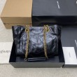 Borse YSL Saint Laurent Niki piccola shopping pelle bovina oliata e cerata nera