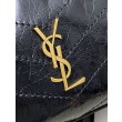 Borse YSL Saint Laurent Niki piccola shopping pelle bovina oliata e cerata nera