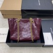 Borse YSL Saint Laurent Niki piccola shopping pelle bovina oliata e cerata Rosso