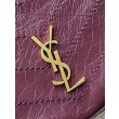 Borse YSL Saint Laurent Niki piccola shopping pelle bovina oliata e cerata Rosso