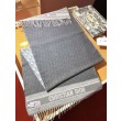 Qualità superiore replica Dettagli perfetti Sciarpa Dior Oblique double face in cashmere grigio/blu 48 x 200