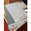 Qualità superiore replica Dettagli perfetti Sciarpa Dior Oblique double face in cashmere grigio/blu 48 x 200