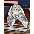 Dettagli perfetti Sciarpa Mitzah in seta e cashmere multicolore Dior D-Floral 140 x 140 01