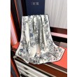 Dettagli perfetti Sciarpa Mitzah in seta e cashmere multicolore Dior D-Floral 140 x 140 01
