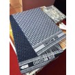 Qualità superiore replica Sciarpa Dior Oblique double face in cashmere ecru/blu 48 x 200