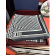 Sciarpa Dior Oblique misto cashmere blu navy 65x185