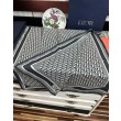 Sciarpa Dior Oblique misto cashmere blu navy 65x185
