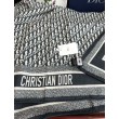 Sciarpa Dior Oblique misto cashmere blu navy 65x185