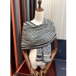 Sciarpa Dior Oblique misto cashmere blu navy 65x185