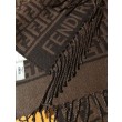 Pari all'originale replica Sciarpa Fendi FF in misto lana e cashmere bordeaux 32 x 200