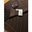 Pari all'originale replica Sciarpa Fendi FF in misto lana e cashmere bordeaux 32 x 200