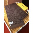 Pari all'originale replica Sciarpa Fendi FF in misto lana e cashmere bordeaux 32 x 200