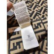 Sciarpa Fendi FF in misto lana e cashmere nera/marrone 32 x 200