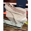 Alta gamma replica Sciarpa frange Dior Oblique cashmere blu navy/écru 45 x 200 Rosa
