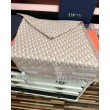 Alta gamma replica Sciarpa frange Dior Oblique cashmere blu navy/écru 45 x 200 Rosa