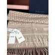 Alta gamma replica Sciarpa frange Dior Oblique cashmere blu navy/écru 45 x 200 Rosa