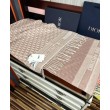 Alta gamma replica Sciarpa frange Dior Oblique cashmere blu navy/écru 45 x 200 Rosa