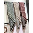 Sciarpa quadrata reversibile in seta e cashmere Dior Oblique Diortwin bordeaux/blu 140 x 140