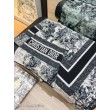 Alta gamma replica Sciarpa quadrata twill di seta e cashmere Dior Toile de Jouy Sauvage Nero 140 x 140