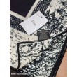Alta gamma replica Sciarpa quadrata twill di seta e cashmere Dior Toile de Jouy Sauvage Nero 140 x 140