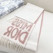 Sciarpa reversibile in cashmere Dior Miss Dior Graffiti grigio/Rosa 17 x 140