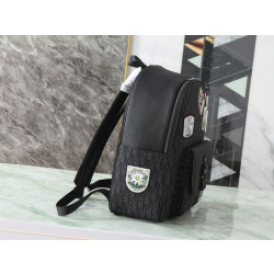 Zaino Dior Saddle Zip Dior Oblique jacquard nero
