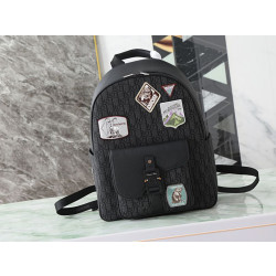Zaino Dior Saddle Zip Dior Oblique jacquard nero