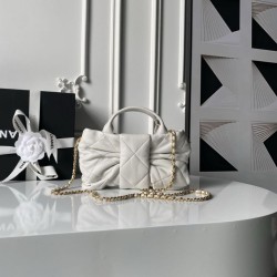Replica Borse Chanel 25K Mini Bow AS5849 Pelle di agnello Bianco Imitazioni Replica qualità specchio Borse Chanel 25K Mini Bow AS5849 Pelle di agnello Bianco